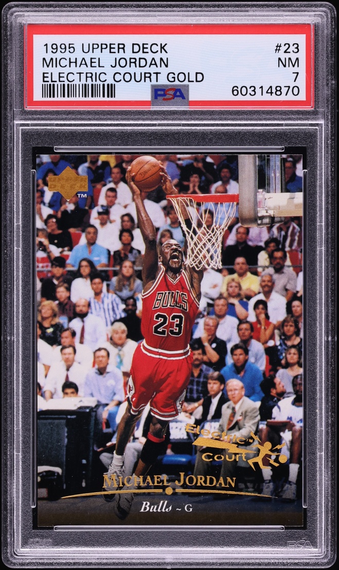 1995 Upper Deck Electric Court Gold Michael Jordan #23 PSA 7 NRMT