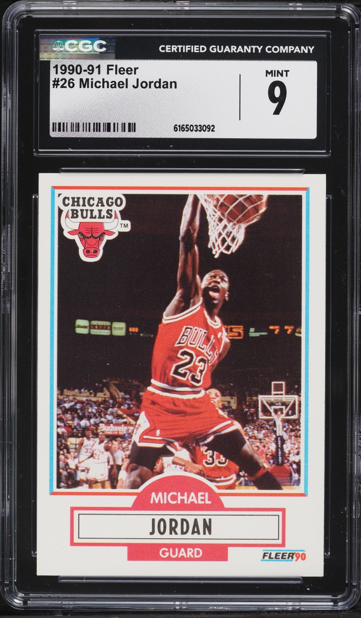 1990 Fleer Basketball Michael Jordan #26 CGC 9 MINT