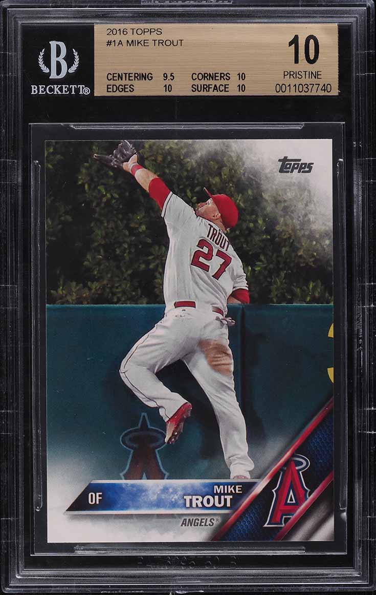 2016 Topps Chrome Mike Trout #1 CSG 9.5 GEM MINT on Fanatics Collect