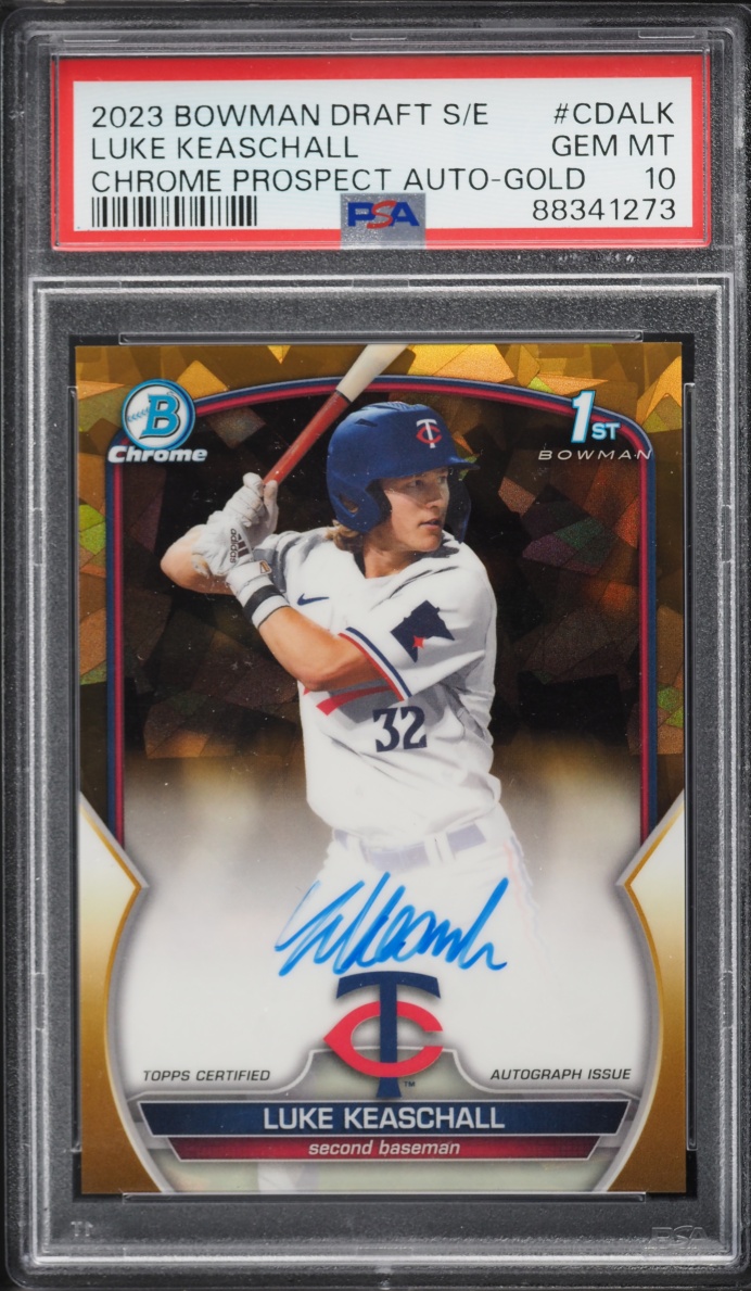 2023 Bowman Chrome Draft Sapphire Gold Luke Keaschall PROSPECT AUTO /50 #CDA-LK PSA 10 GEM MINT