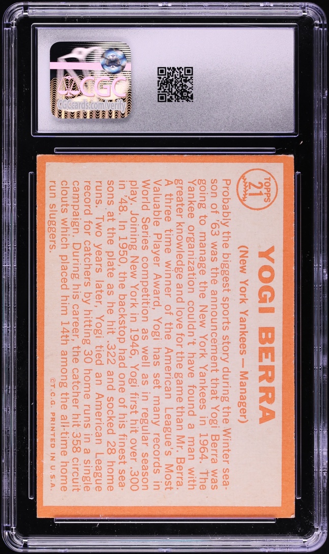 1964 Topps Yogi Berra #21 CGC 6.5 EXMT+