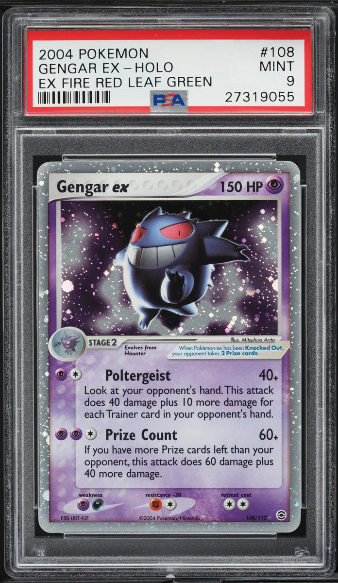 2004 Pokemon EX Fire Red & Leaf Green Holo Gengar ex #108 PSA 9 MINT