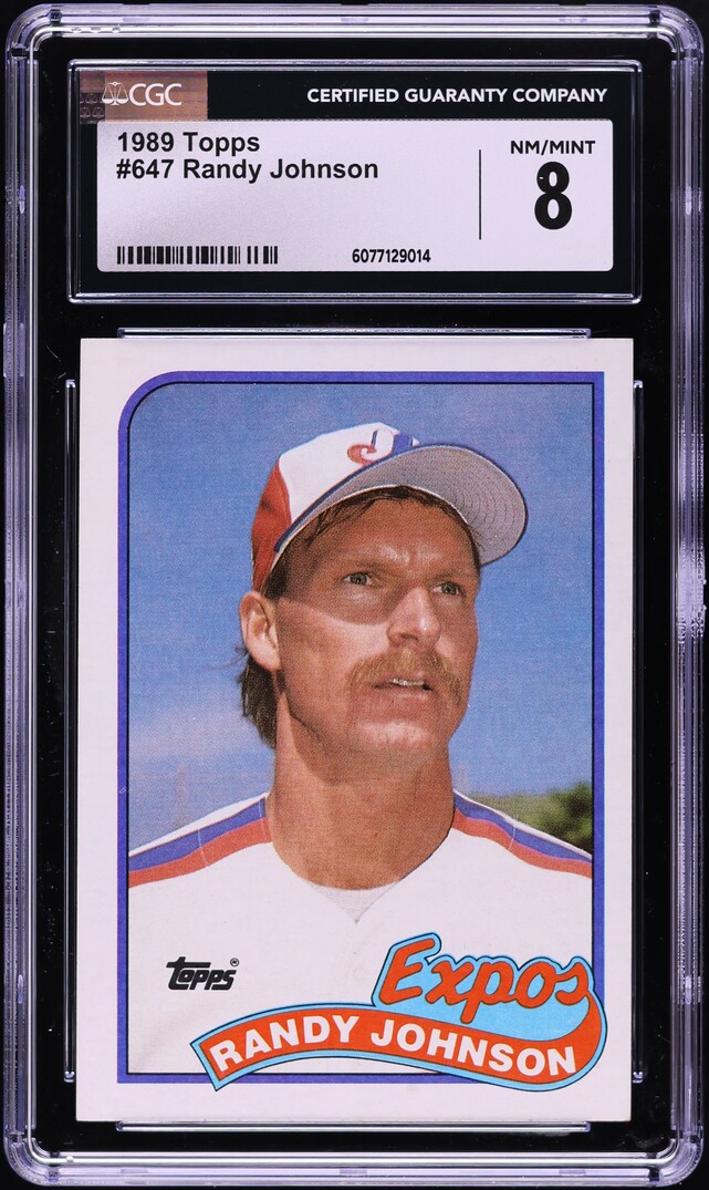 1989 Topps Randy Johnson ROOKIE #647 CGC 8 NM-MT