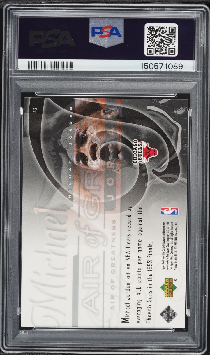 1999 Upper Deck Air Of Greatness Michael Jordan #143 PSA 9 MINT