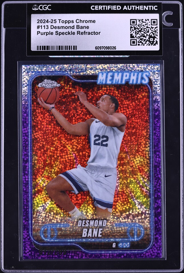 2024 Topps Chrome Sky-Light Orange Geometric Desmond Bane AUTO /25