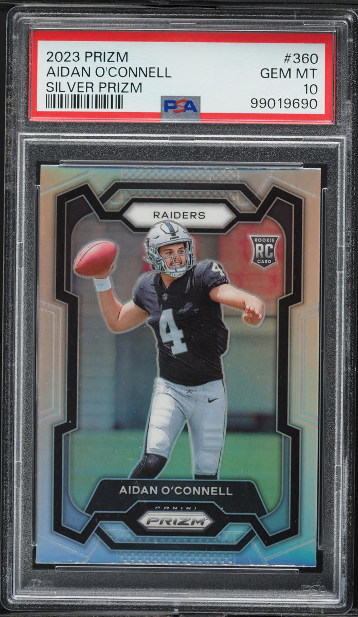 2023 Panini Prizm Silver Aidan O'Connell ROOKIE #360 PSA 10 GEM MINT