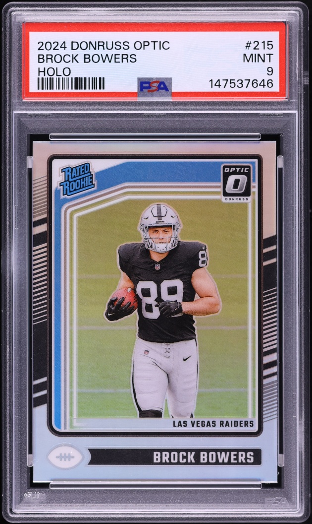 2024 Donruss Optic Holo Brock Bowers ROOKIE #215 PSA 9 MINT