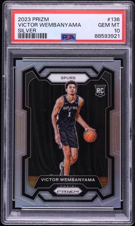 2023 Panini Prizm Silver Victor Wembanyama ROOKIE #136 PSA 10 GEM MINT - Photo 1