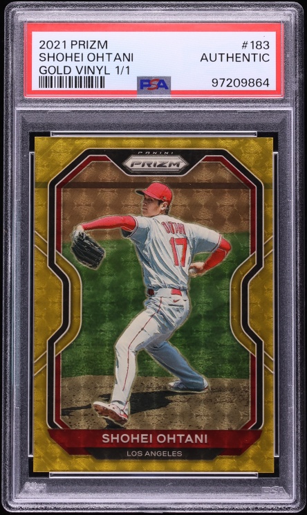 2021 Panini Prizm Gold Vinyl Shohei Ohtani 1/1 #183 PSA AUTH