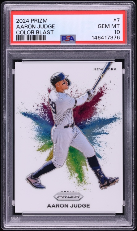 2024 Panini Prizm Color Blast Aaron Judge #7 PSA 10 GEM MINT - Photo 1