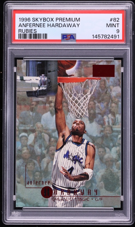 1996 Skybox Premium Rubies Anfernee Hardaway #82 PSA 9 MINT - Photo 1