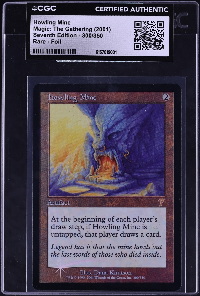 2001 Magic The Gathering MTG Seventh Edition Foil Howling Mine #300 CGC AUTH