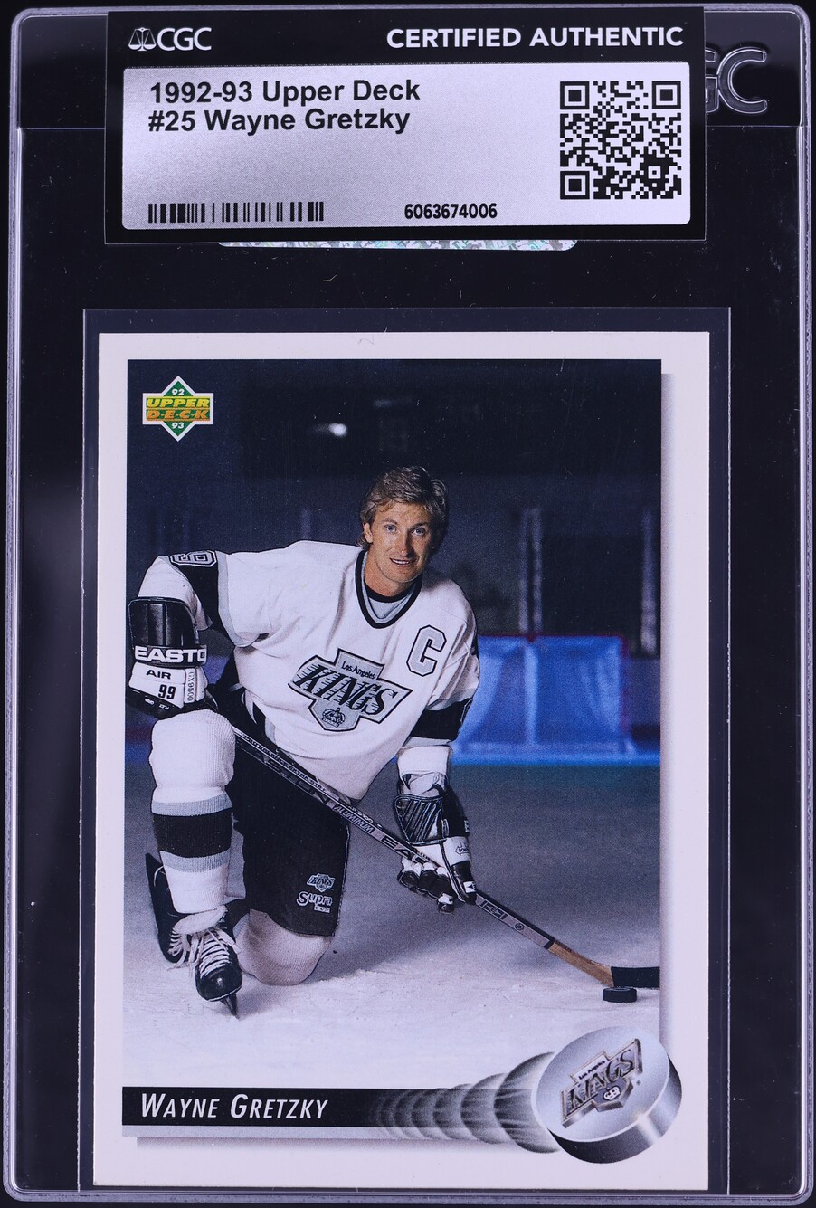 1992 Upper Deck Hockey Wayne Gretzky #25 CGC AUTH