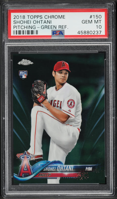 2018 Topps Chrome Blue Wave Refractor Shohei Ohtani ROOKIE AUTO