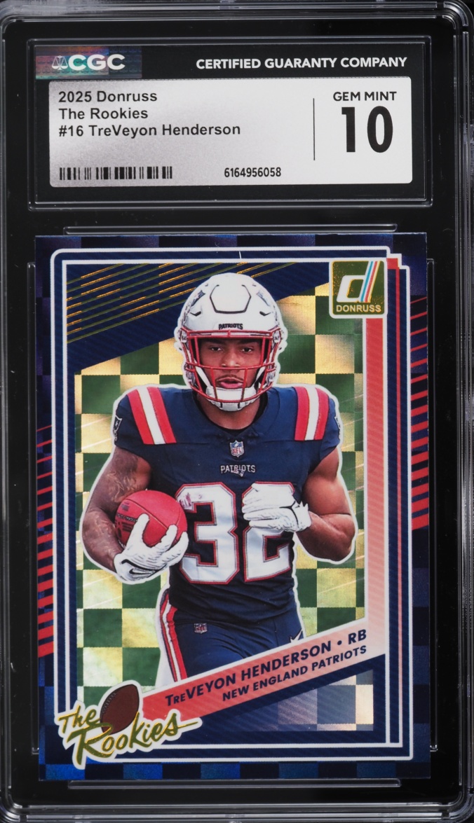 2025 Donruss The Rookies TreVeyon Henderson ROOKIE #16 CGC 10 GEM MINT