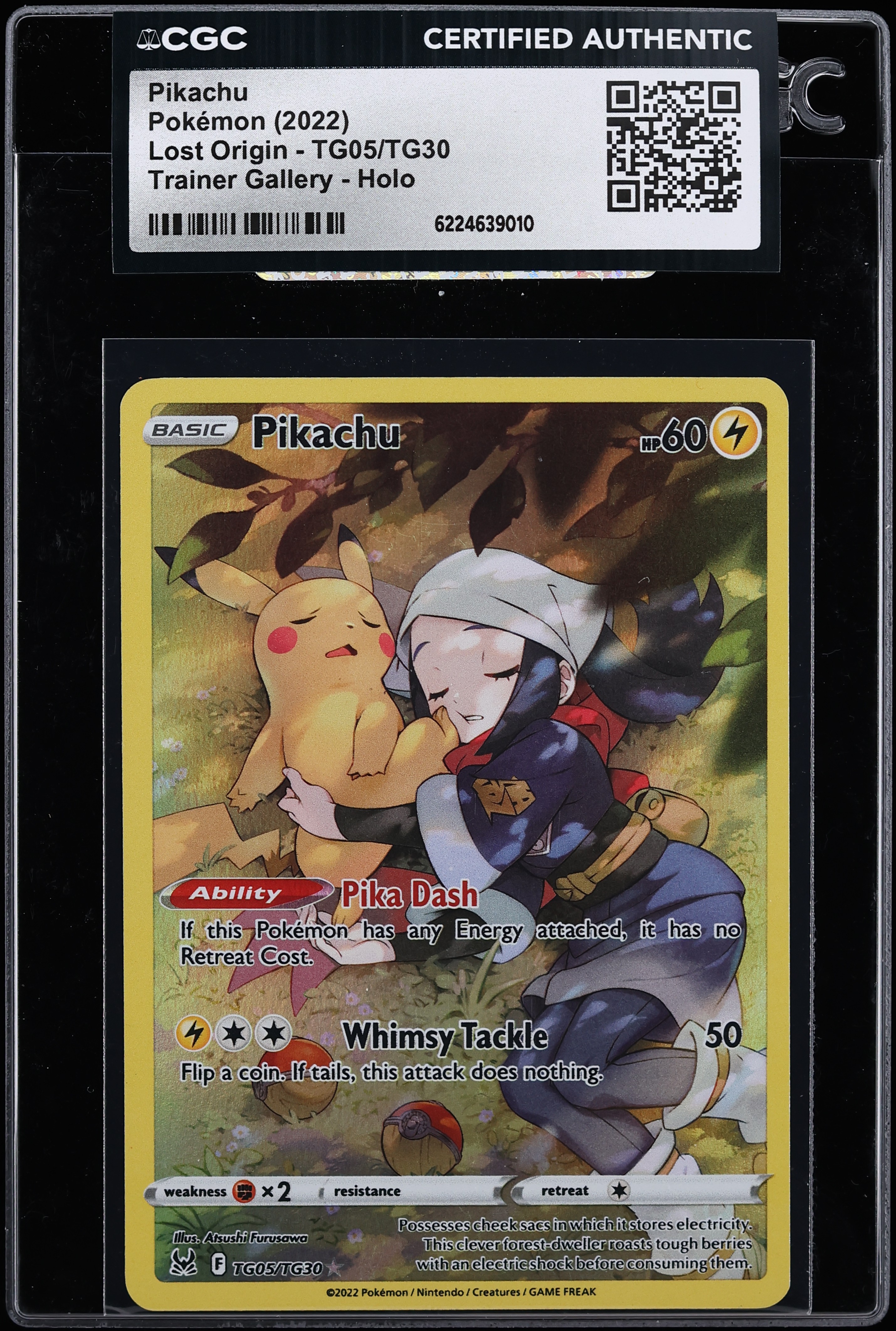 2022 Pokemon Sword & Shield Lost Origin Trainer Gallery CHR Pikachu #TG05 CGC AUTH