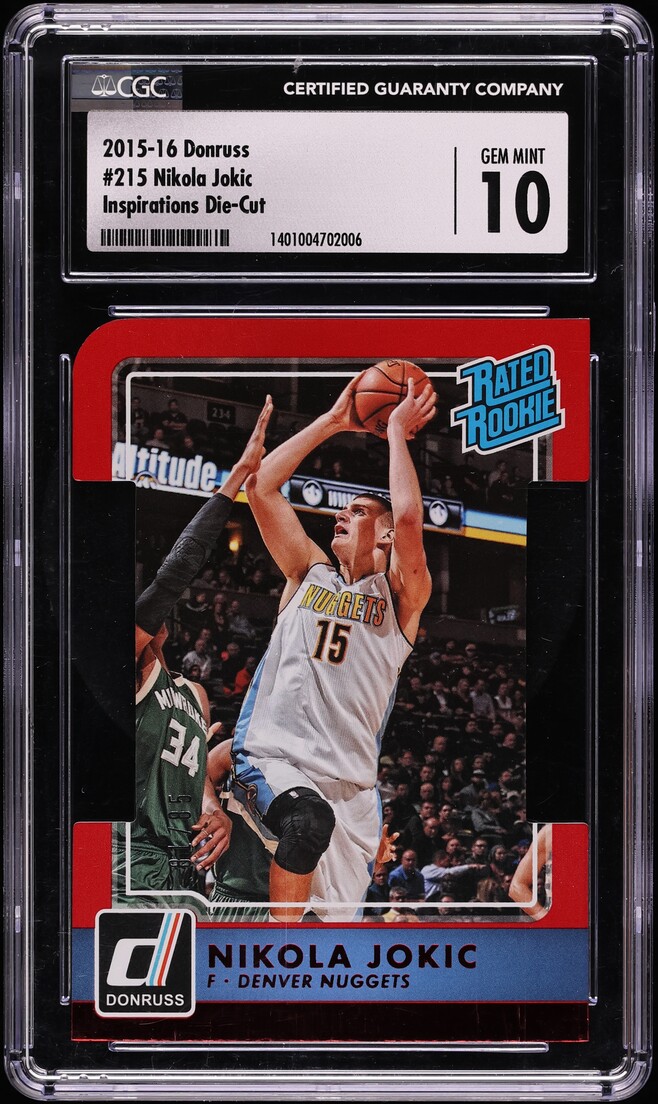 2015 Donruss Inspirations Die-Cut Nikola Jokic ROOKIE /85 #215 CGC 10 GEM MINT