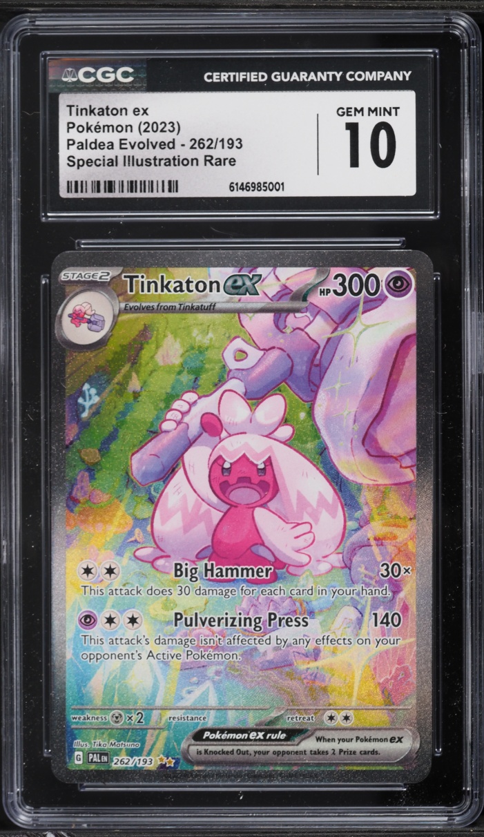 2023 Pokemon Scarlet & Violet Paldea Evolved SIR Tinkaton ex #262 CGC 10 GEM MINT