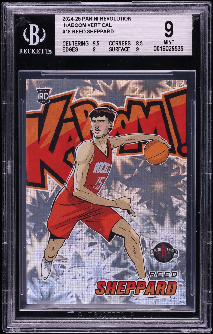 2024 Panini Revolution Kaboom Vertical Reed Sheppard ROOKIE #18 BGS 9 MINT