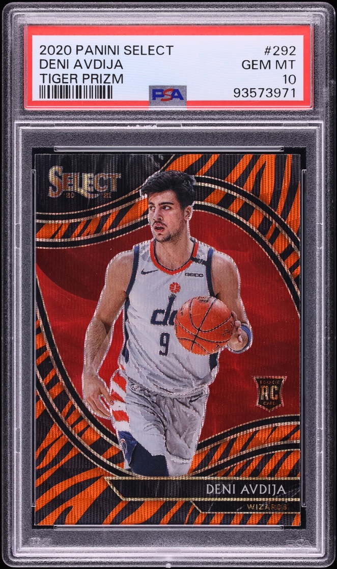2020 Select Courtside Tiger Prizm Deni Avdija ROOKIE #292 PSA 10 GEM MINT