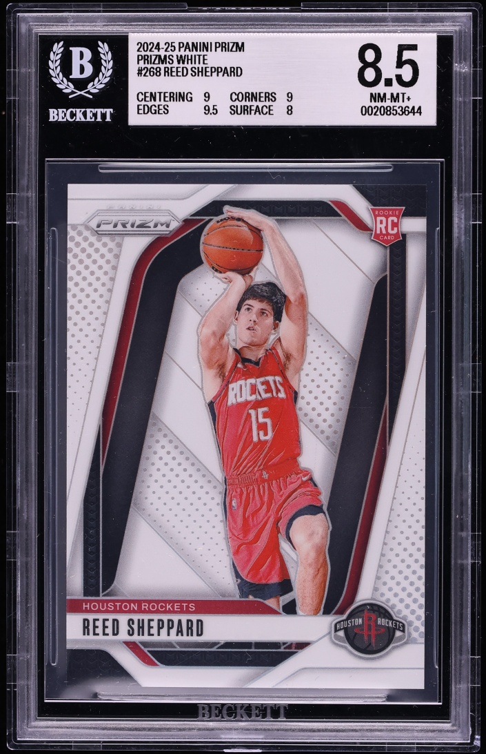 2024 Panin Prizm White Reed Sheppard ROOKIE /175 #268 BGS 8.5 NM-MT+