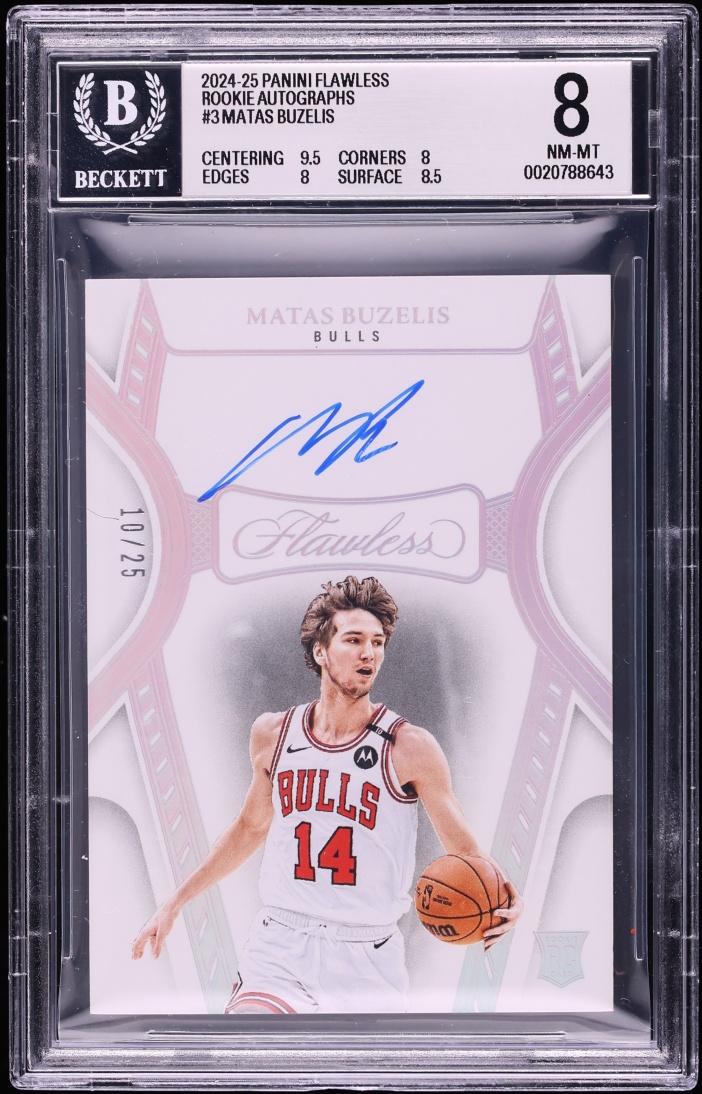 2024 Panini Flawless Matas Buzelis ROOKIE AUTO /25 #MBZ BGS 8 NM-MT