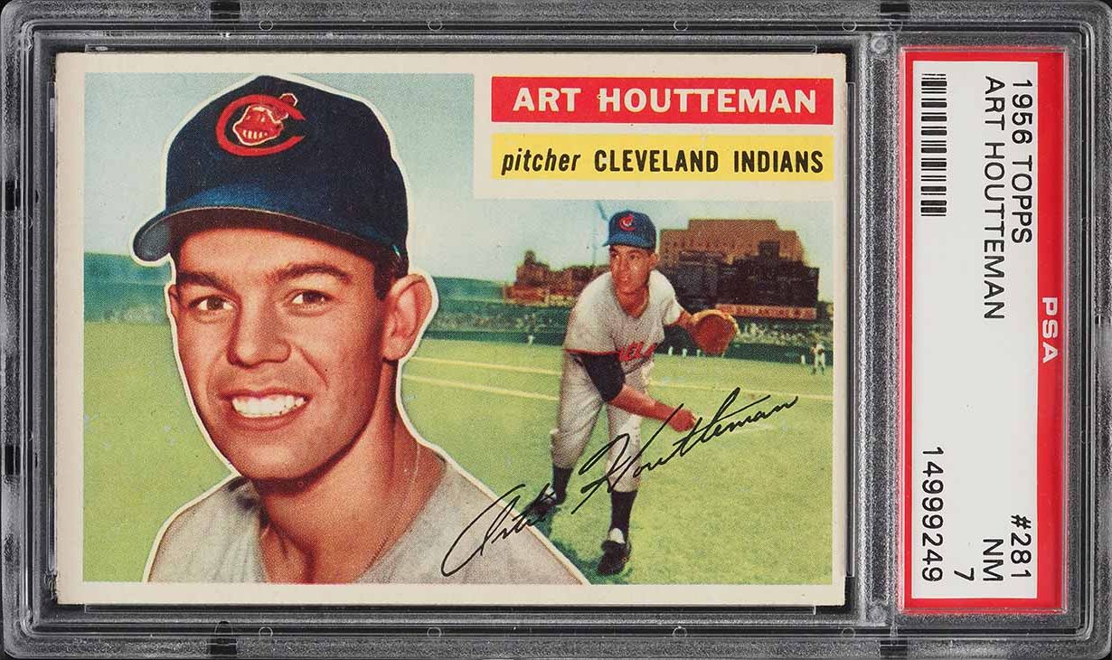 1956 Topps Art Houtteman #281 PSA 7 NRMT