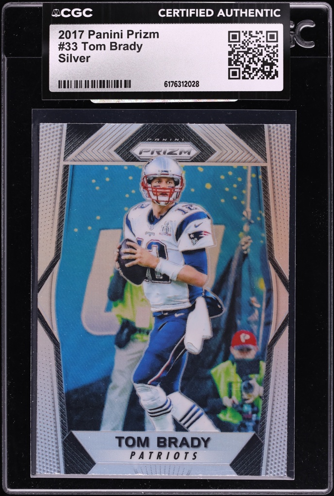 2017 Panini Prizm Silver Tom Brady #33 CGC AUTH