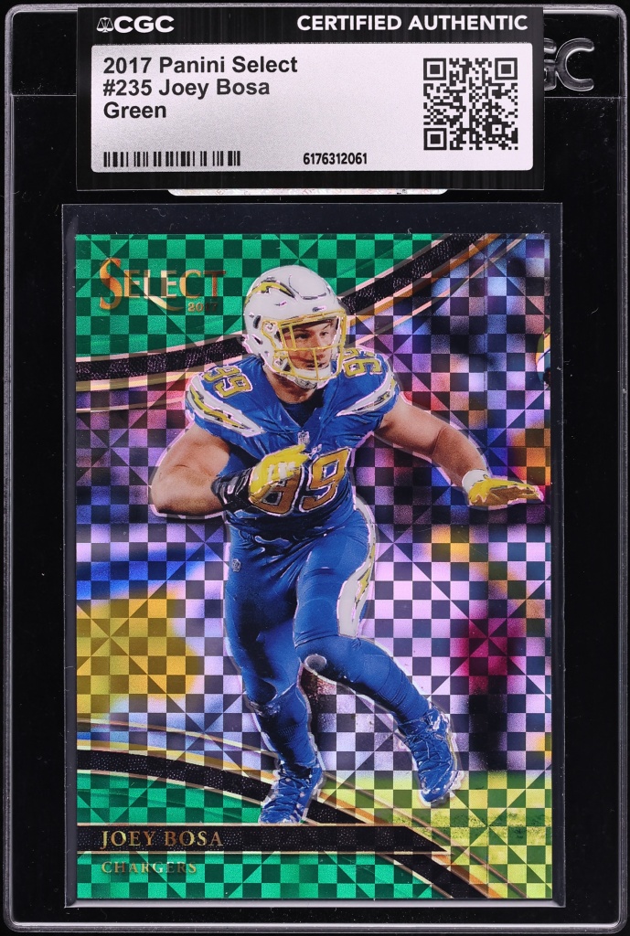 2017 Select Field Level Green Joey Bosa 5/5 #235 CGC AUTH