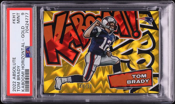 2022 Absolute Kaboom Horizontal Gold Tom Brady /10 #KH1 PSA 9 MINT
