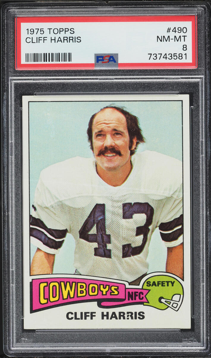 1975 Topps Football Cliff Harris ROOKIE #490 PSA 8 NM-MT