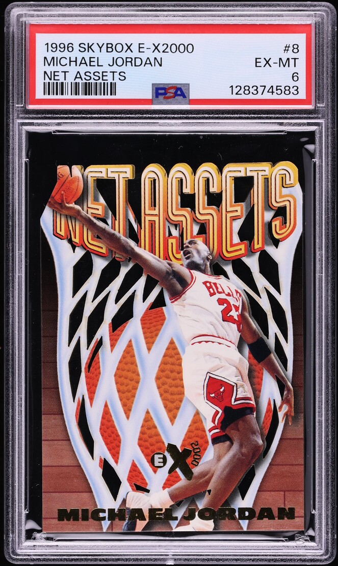 1996 Skybox E-X2000 Net Assets Michael Jordan #8 PSA 6 EXMT