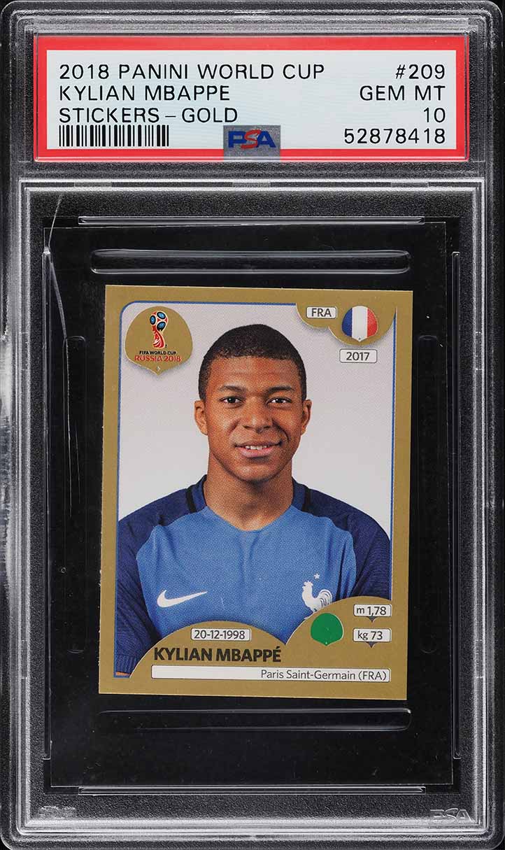 2018 Panini Prizm World Cup Gold Prizms Kylian Mbappe ROOKIE 10/10