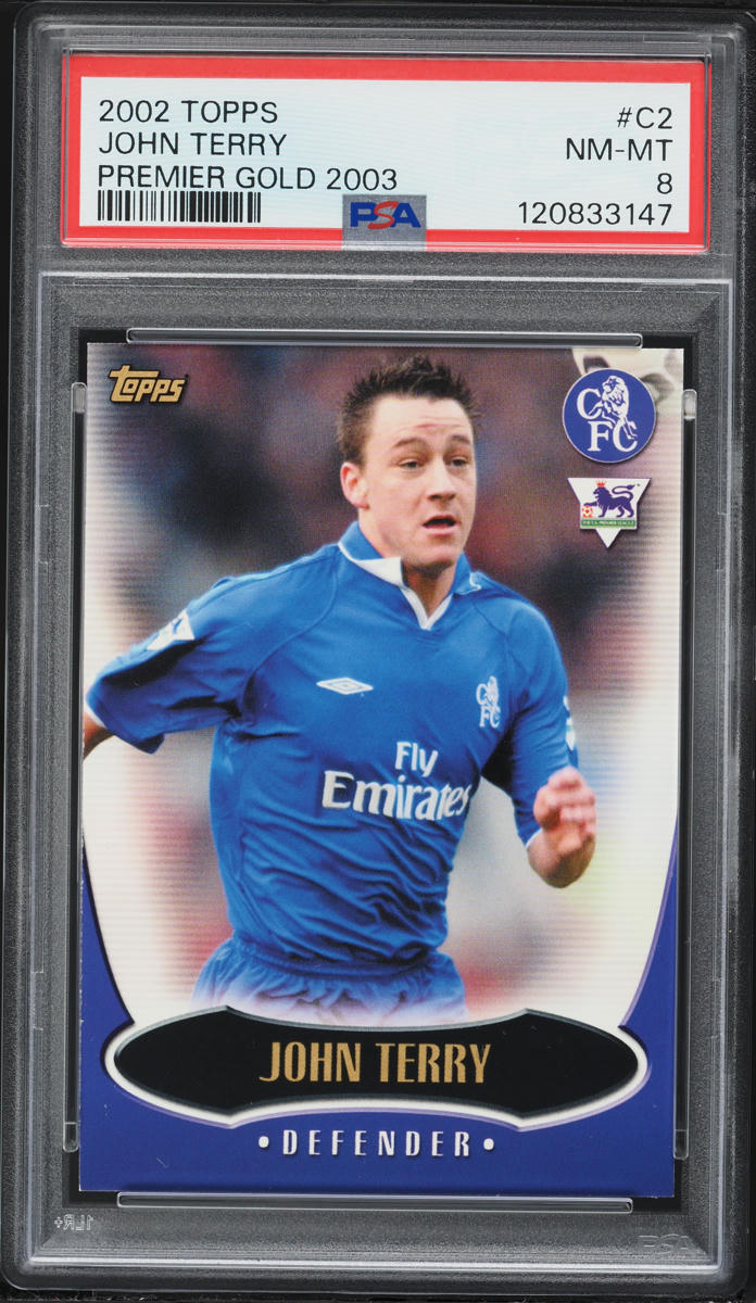 2002 Topps Premier Gold 2003 John Terry #C2 PSA 8 NM-MT