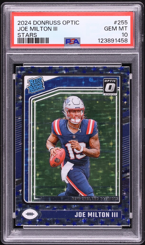 2024 Donruss Optic Stars Prizm Joe Milton III ROOKIE #255 PSA 10 GEM MINT
