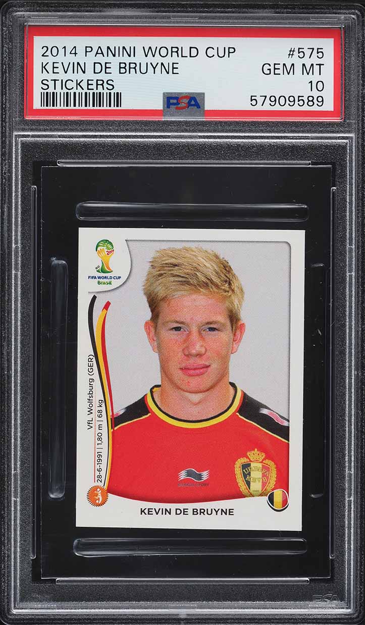2014 Panini World Cup Stickers Kevin De Bruyne #575 PSA 10 GEM MINT