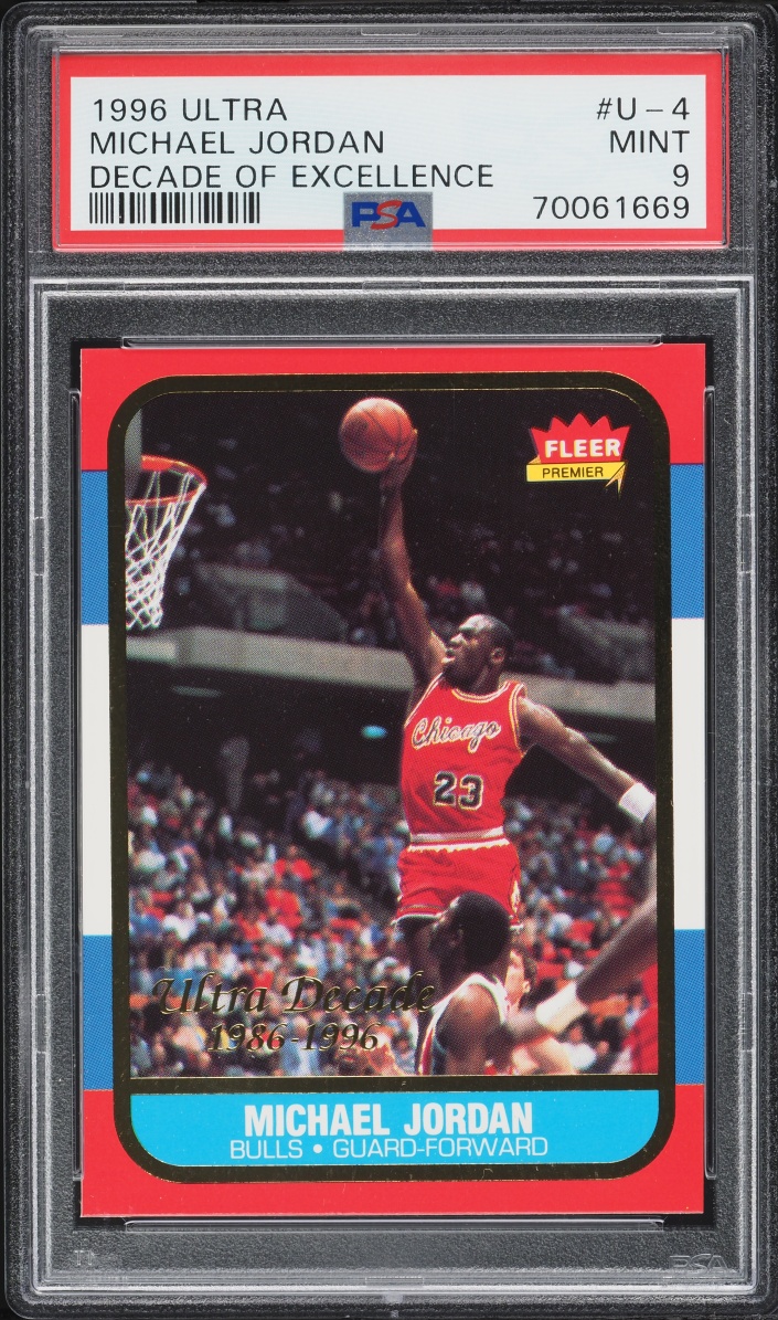1996 Ultra Decade Of Excellence Michael Jordan #U-4 PSA 9 MINT