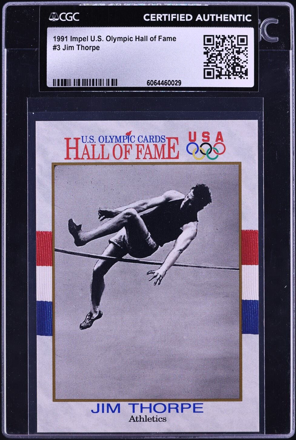 1991 Impel U.S. Olympic Hall Of Fame Jim Thorpe #3 CGC AUTH on Fanatics ...