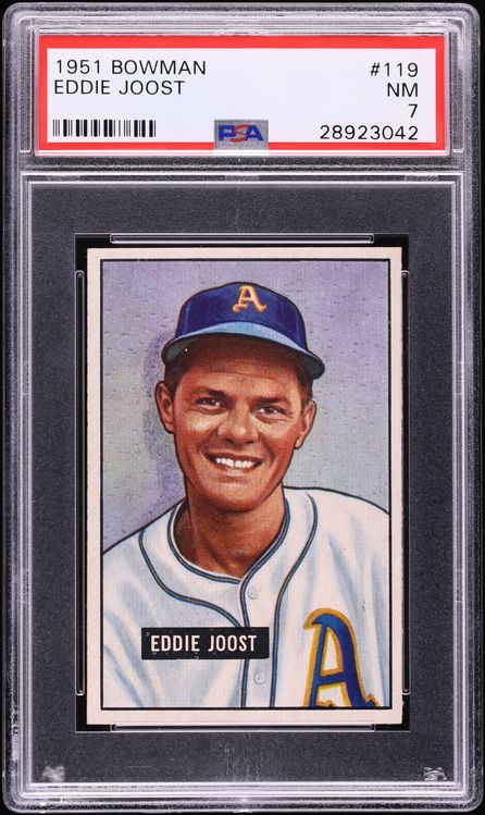 1951 Bowman Eddie Joost #119 PSA 7 NRMT