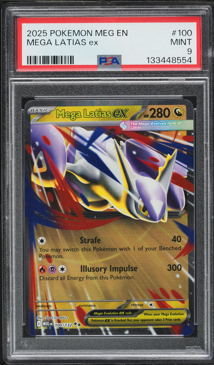 2025 Pokemon Mega Evolution Holo Mega Latias ex #100 PSA 9 MINT