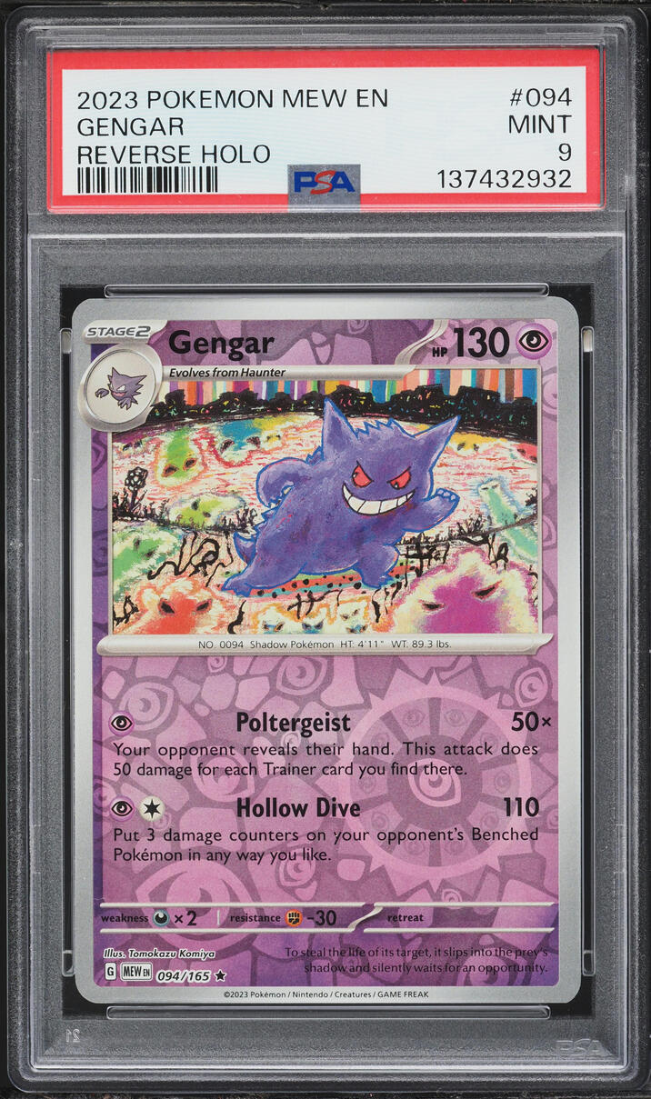 2023 Pokemon Scarlet & Violet 151 Reverse Holo Gengar #94 PSA 9 MINT