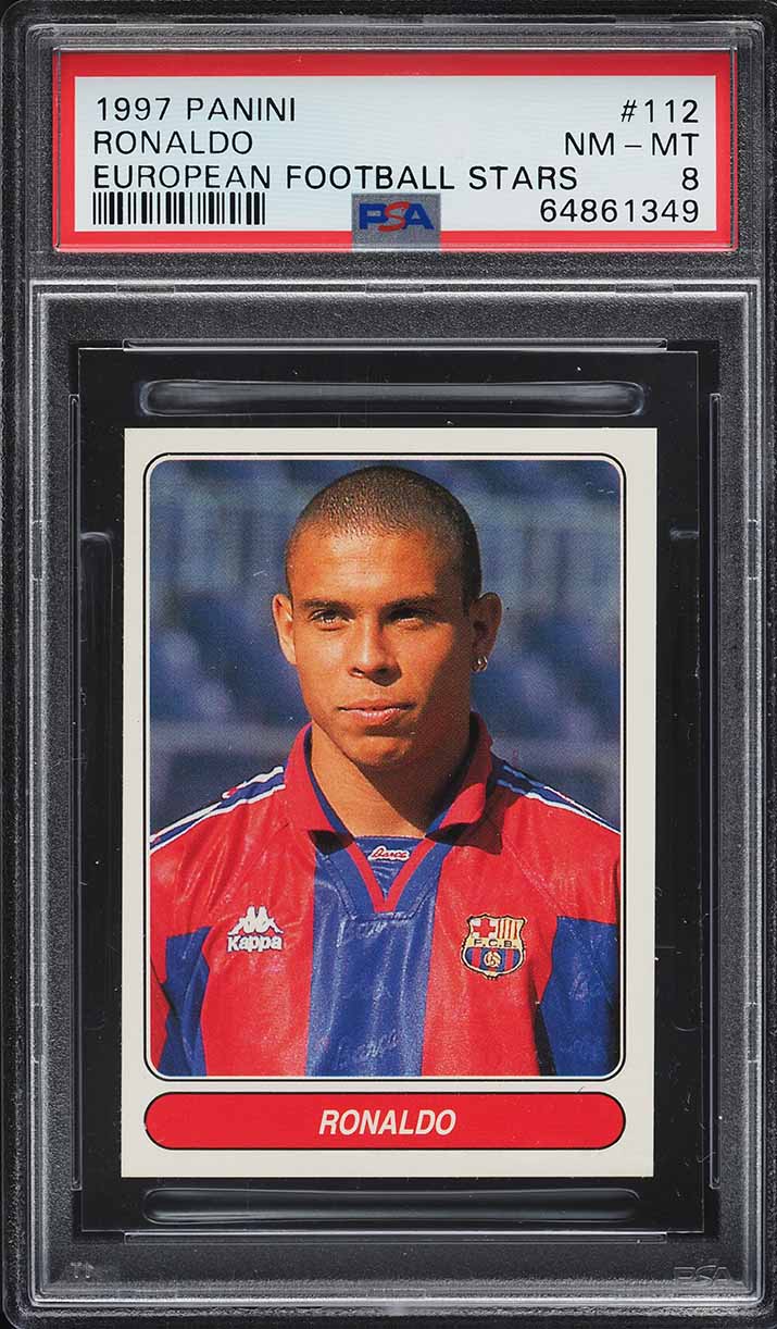 1997 Panini European Football Stars Ronaldo #112 PSA 8 NM-MT