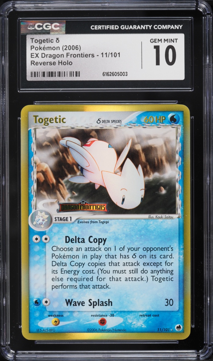 2006 Pokemon EX Dragon Frontiers Reverse Holo Togetic #11 CGC 10 GEM MINT