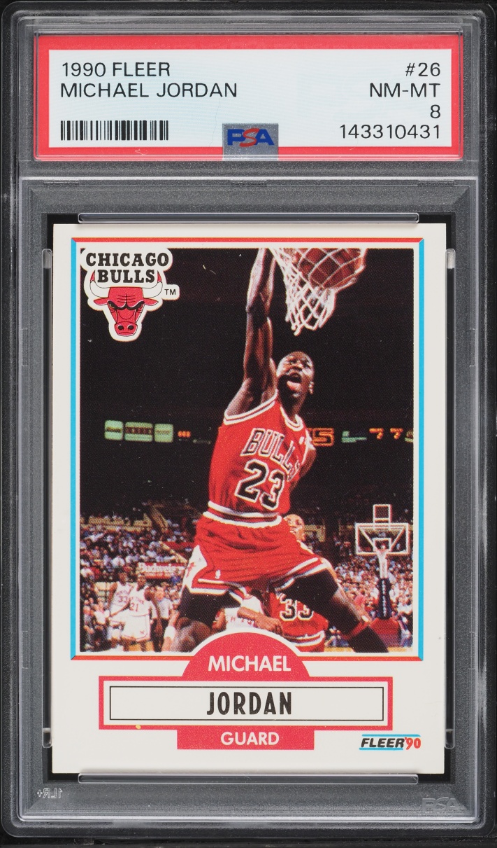 1990 Fleer Basketball Michael Jordan #26 PSA 8 NM-MT