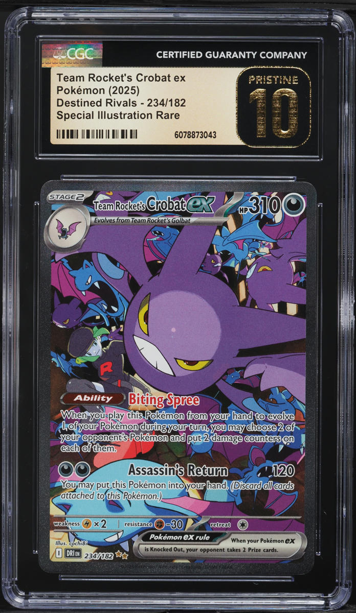 2025 Pokemon SV Destined Rivals SIR Team Rocket's Crobat ex #234 CGC 10 PRISTINE