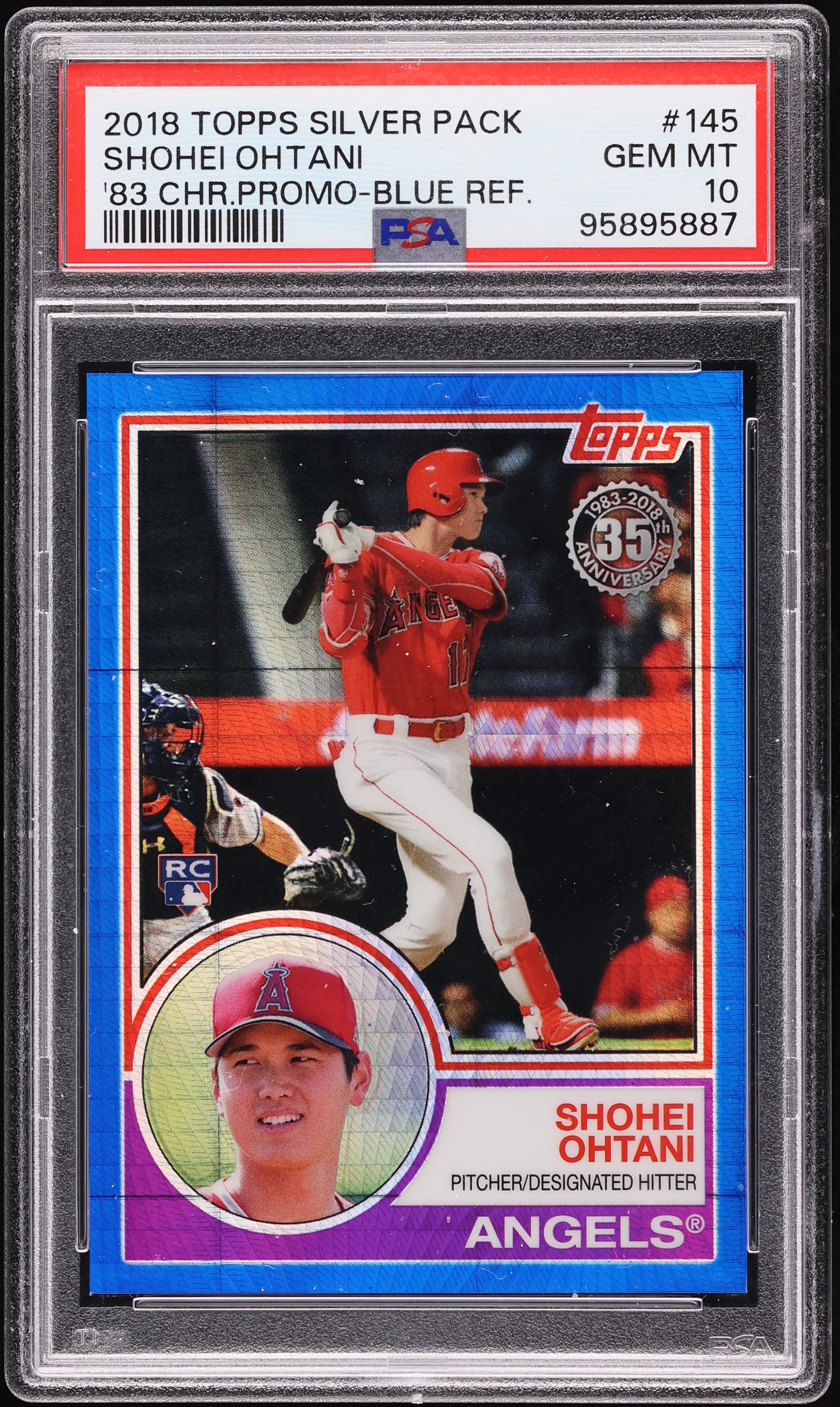 2018 Topps Ref Ohtani /569 RC PSA9 大谷 2018 Topps Update #US1 Shohei Ohtani Pitching In Red Jersey