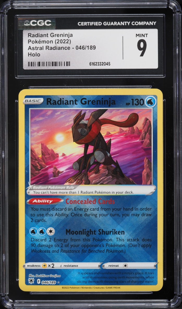 2022 Pokemon Sword & Shield Astral Radiance Holo Radiant Greninja #46 CGC 9 MINT