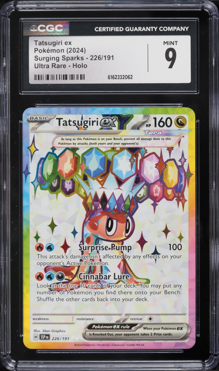 2024 Pokemon Scarlet & Violet Surging Sparks Full Art Tatsugiri ex #226 CGC 9 MINT