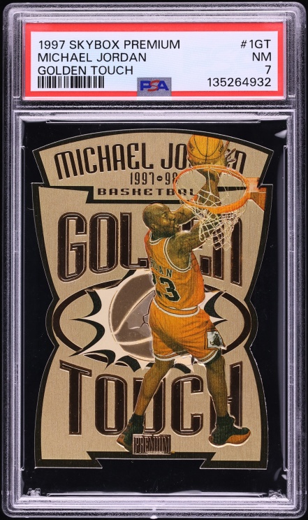 1997 Skybox Premium Golden Touch Die-Cut Michael Jordan #1GT PSA 7 NRMT