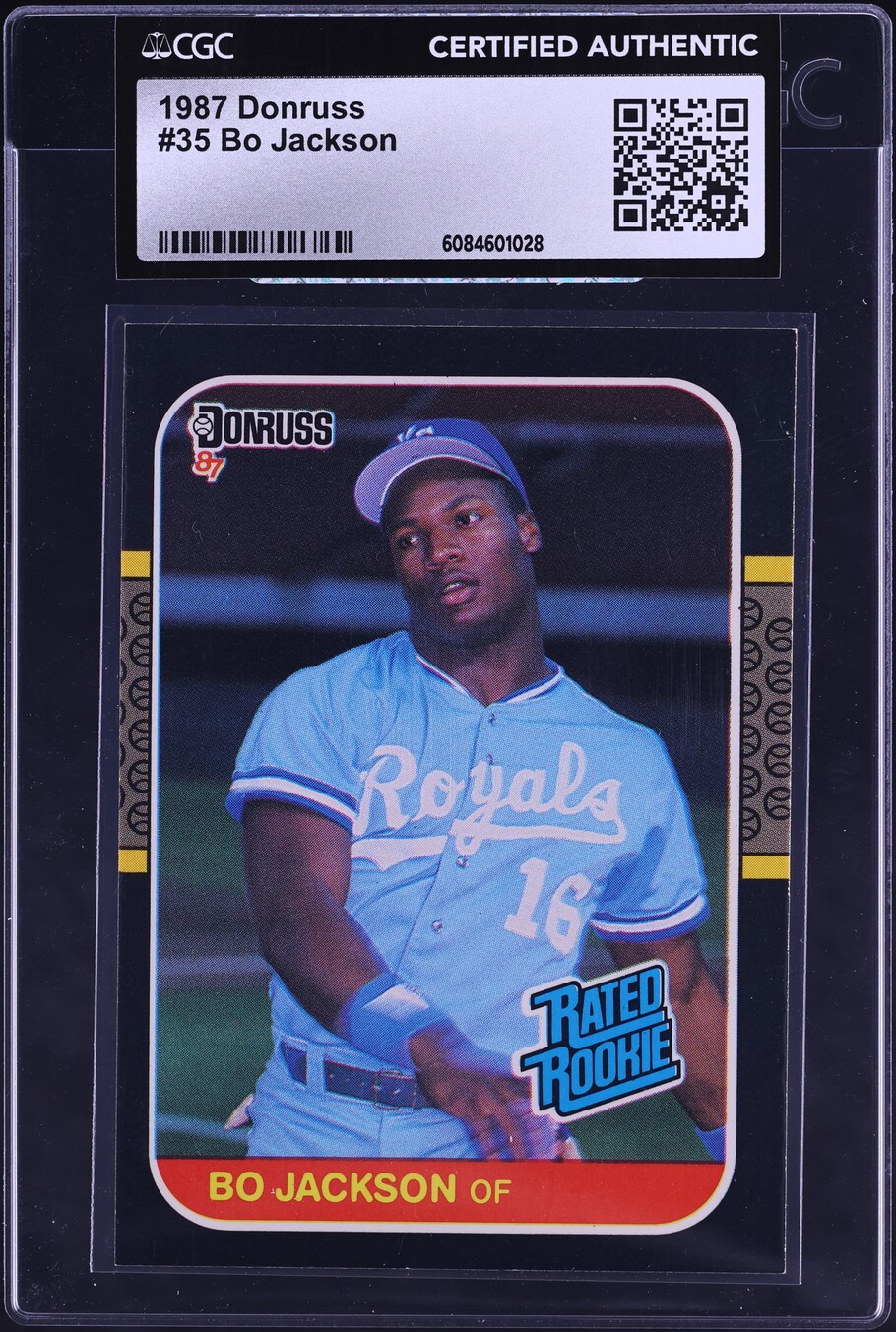 1987 Donruss Bo Jackson ROOKIE #35 CGC AUTH